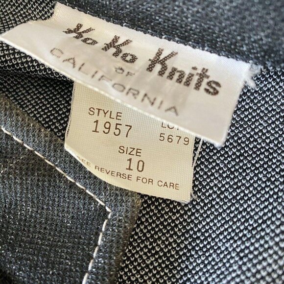 Vintage 70's KoKo Knits of CA Blue jean Polyester Size vtg 10 Pockets dark wash - Picture 5 of 8